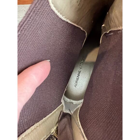 Adrienne Vittadini Suede Wedge Ankle Boots Chocolate Brown 7 - Picture 6 of 6